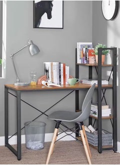 fashionhome Modern Home Office Work Study Gaming and Writing Table with Storage Bookshelves 106.5 x 59.6 x 123 Centimeter  - Image 3
