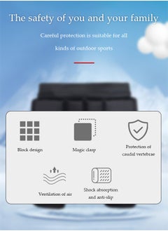 DUNISO Hip protection pad, EVA ice skating pad, anti fall and anti slip, with Velcro design, suitable for ice skating, skiing and balance cycling, suitable for waist circumference of 68 to 96cm, black  - Image 4