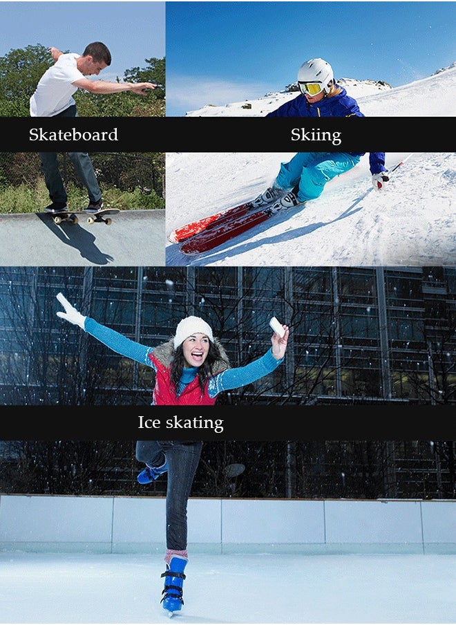 DUNISO - Hip protection pad, EVA ice skating pad, anti fall and anti slip, with Velcro design, suitable for ice skating, skiing and balance cycling, suitable for waist circumference of 68 to 96cm, black - Image 1