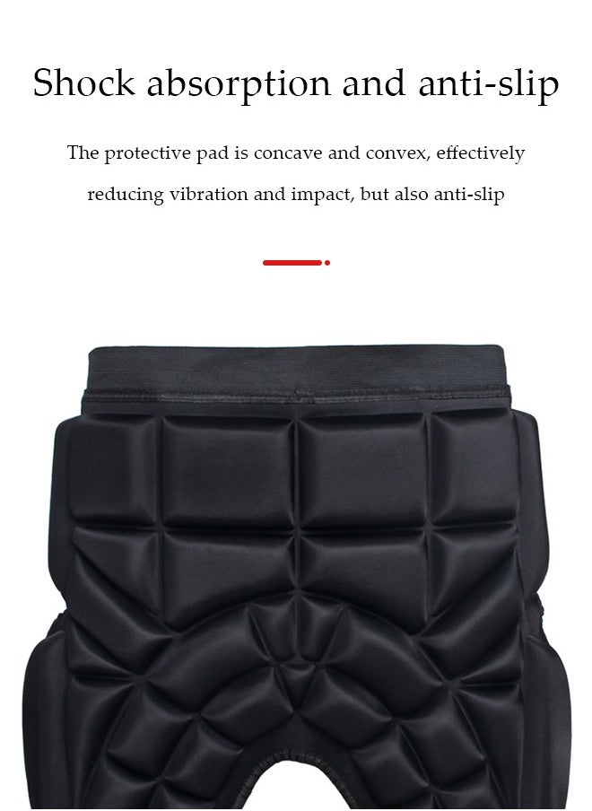 DUNISO - Hip protection pad, EVA ice skating pad, anti fall and anti slip, with Velcro design, suitable for ice skating, skiing and balance cycling, suitable for waist circumference of 68 to 96cm, black - Image 1