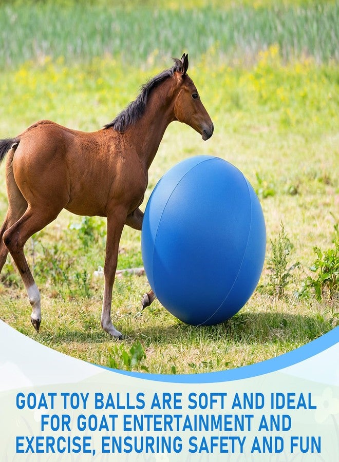 Suilung 48 Inch Giant Herding Ball with Cover Anti Burst Ball Please Watch VCR for How to Inflation Large Horse Toys for Horse Stable Entertainment Play, Pump Included (Blue) - Image 5
