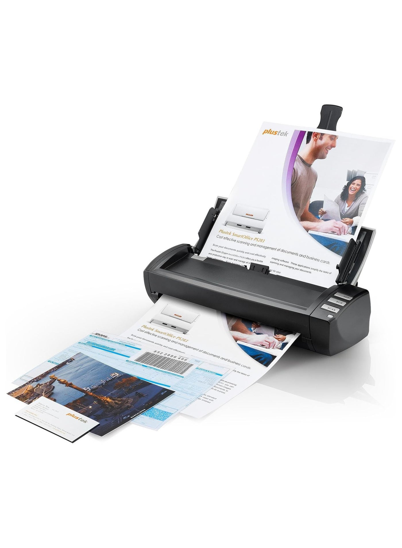 Plustek AD480 Portable Document Scanner – Compact Mobile Scanner with Built-in Software for Home & Office Use