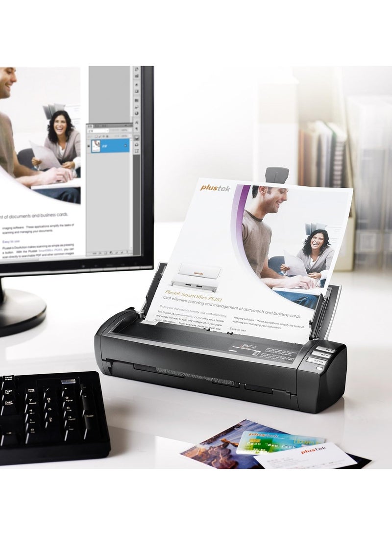 Plustek AD480 Portable Document Scanner – Compact Mobile Scanner with Built-in Software for Home & Office Use - Image 4