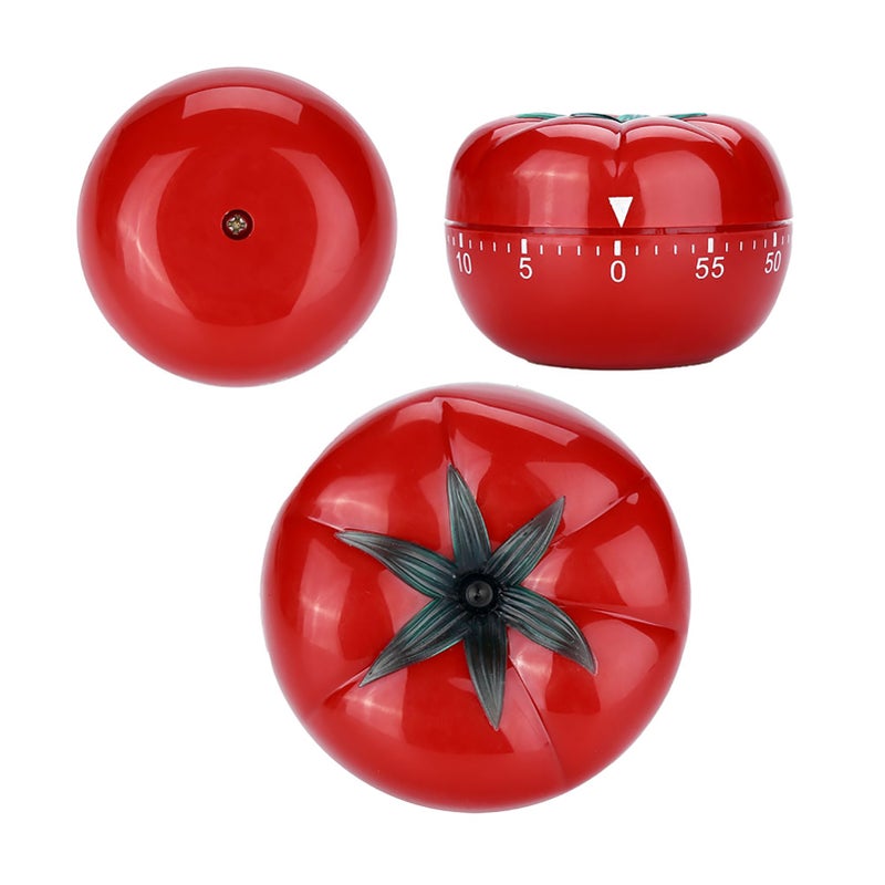 Tomato Shaped Mechanical 60 Minutes Countdown Timer Kitchen Cooking & Baking Helper 6.3 x 4.5cm - Image 2