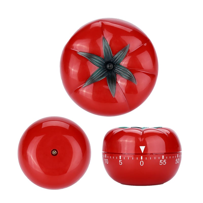 Tomato Shaped Mechanical 60 Minutes Countdown Timer Kitchen Cooking & Baking Helper 6.3 x 4.5cm - Image 3