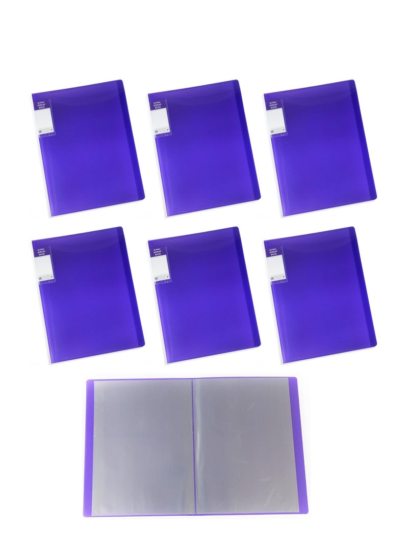 Maxi 6-Piece Display Book 20 Pockets Purple Cover - Image 1