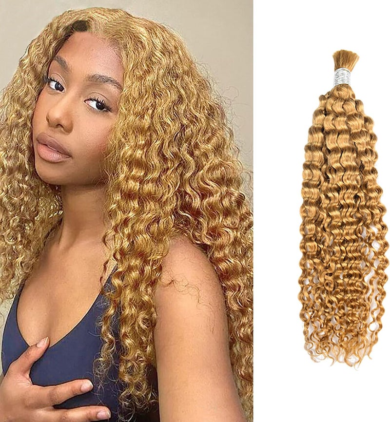 DSOAR 18 Inch Human Hair for Braiding Hair Bulk Braid Extensions Deep Wave Boho Human Braiding Hair No Weft Micro Braiding Human Hair 100g - Image 1