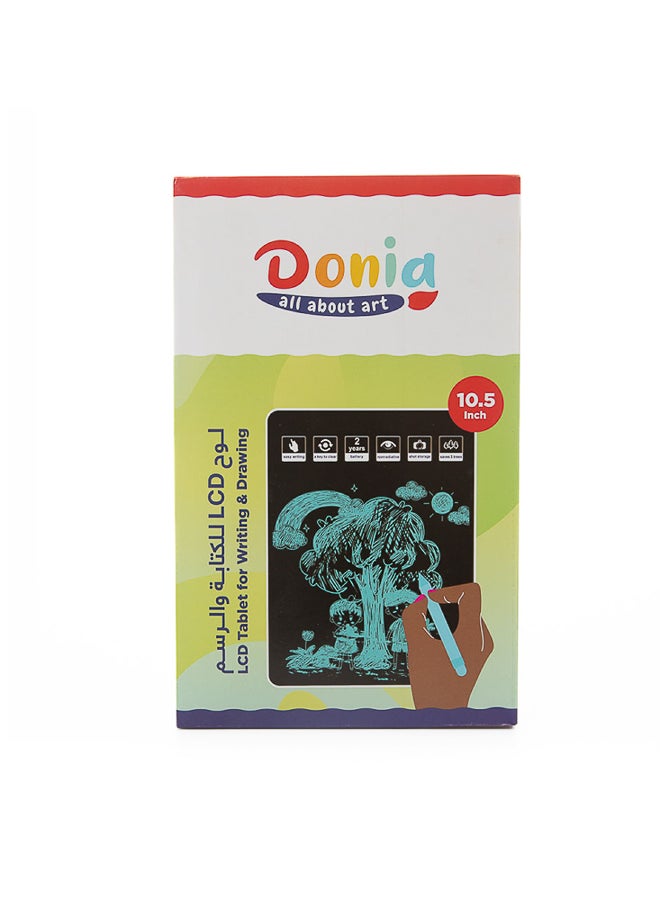 Donia 10.5-inch Lightweight Writing Tablet for Kids — Pressure-Sensitive LCD for Natural Handwriting, Paperless Drawing & One-Click Erase | portable writing tablet for kids lcd ages 3-12 - Image 2