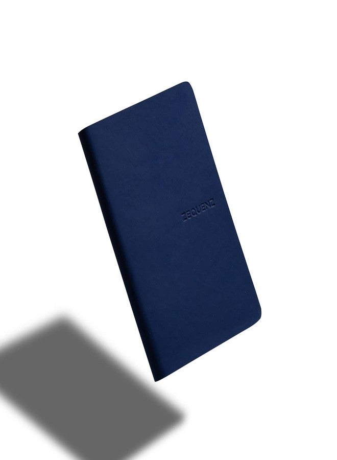 Zequenz A6- Mini Size Dark Navy Blue Notebook Dotted Acid Free Paper 200 Pages 80GSM 360 Degree Flexibility 100% Handmade Fountain Pen Friendly Color Series Bookmark Included - Image 2