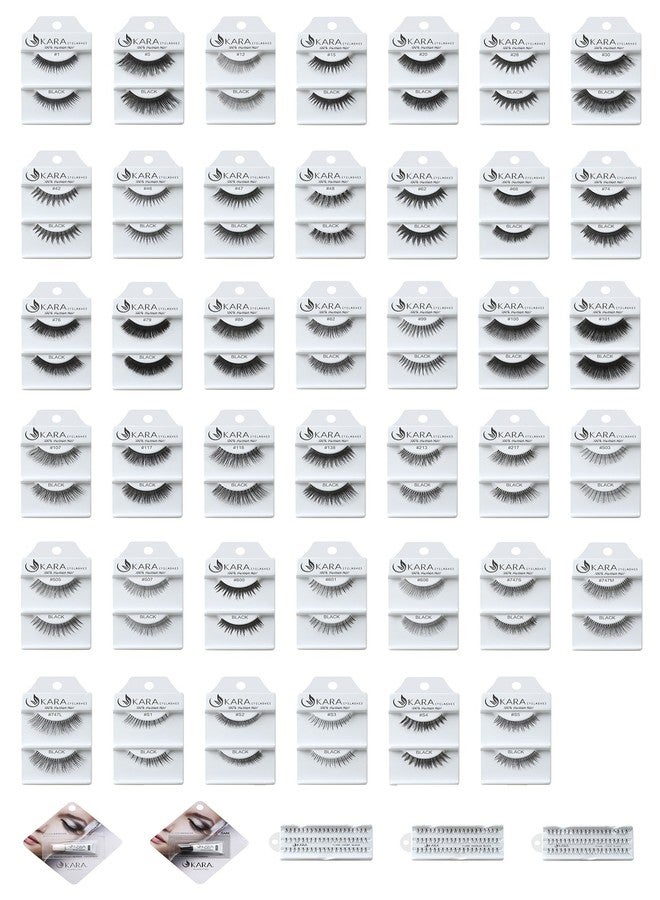Kara Beauty Human Hair Eyelashes - 117 (Pack of 12) - Image 2