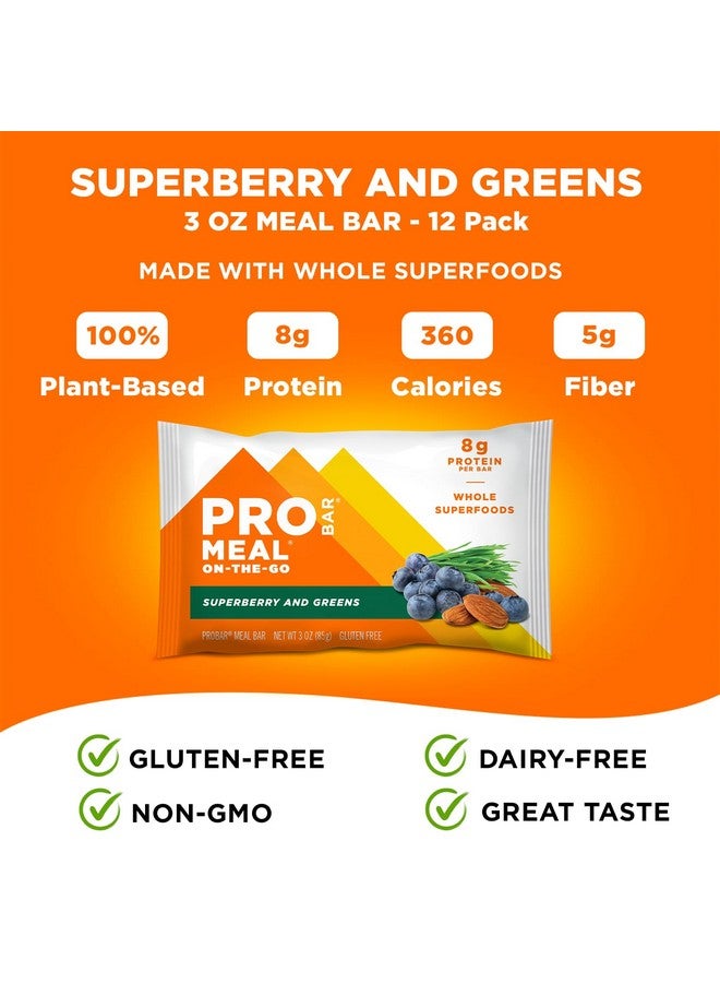 برو بار بروبار - بار وجبة، توت بري وخضراوات، غير معدل وراثيًا، خالٍ من الغلوتين، صحي، نباتي، مكونات غذائية كاملة، طاقة طبيعية (12 قطعة) - Image 4