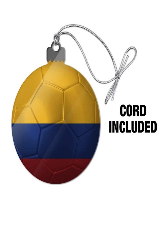 GRAPHICS & MORE Colombia Flag Soccer Ball Futbol Football Acrylic Christmas Tree Holiday Ornament - Image 3