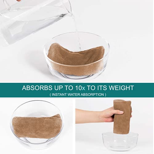 Sassoon Venir Microfiber Hair Wrap Towel for Women (Peanut Color, Free Size) with Smooth Texture Super Absorbent Quick Dry Hair Turban for Drying Hair - Image 4