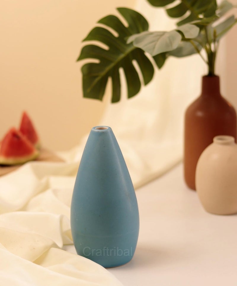 Craftribal Earth Tone's Family Vases for Decor, White Vase Decor, Modern Vases for Home Decor,Ceramic Vase Pack of 3 - Image 2