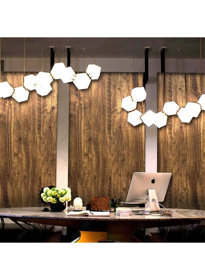 Eeecoming Contact Paper Wood Wallpaper Distressed Wood Grain Contact Paper Rustic Wood Peel And Stick Wallpaper Waterproof Self Adhesive Wallpaper Removable Wood Look Wallpaper Roll Brown  - Image 5