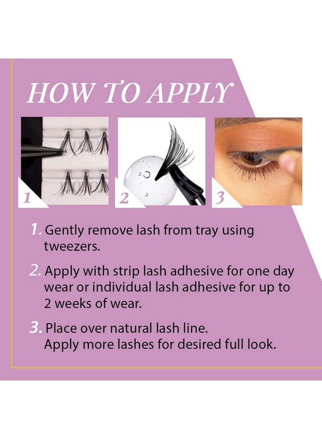 Andrea Stacked Individuals False Lashes Knotfree Long Black 4 Packs - Image 4
