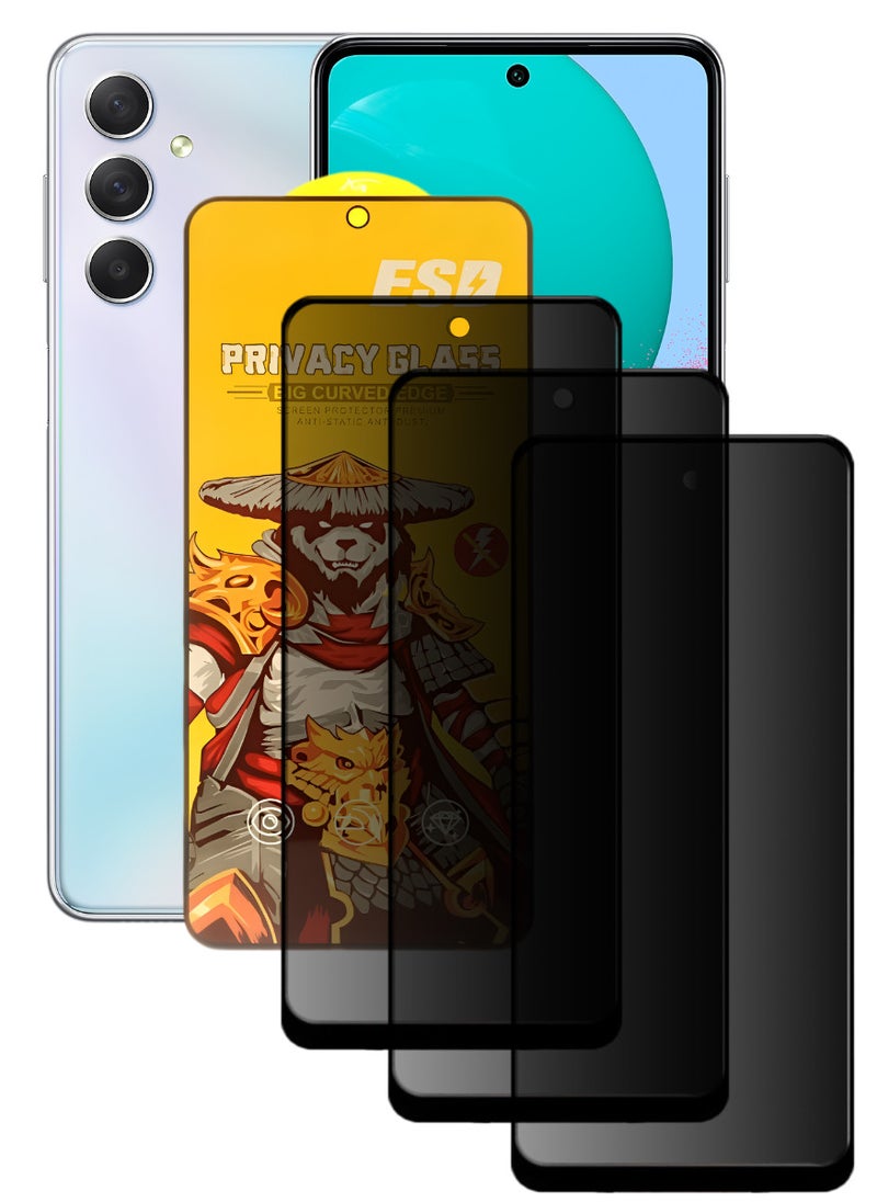 ESD 3 Pieces Tempered Dustproof Privacy Glass Screen Protector Compatible For Samsung Galaxy M54 5G - Image 1