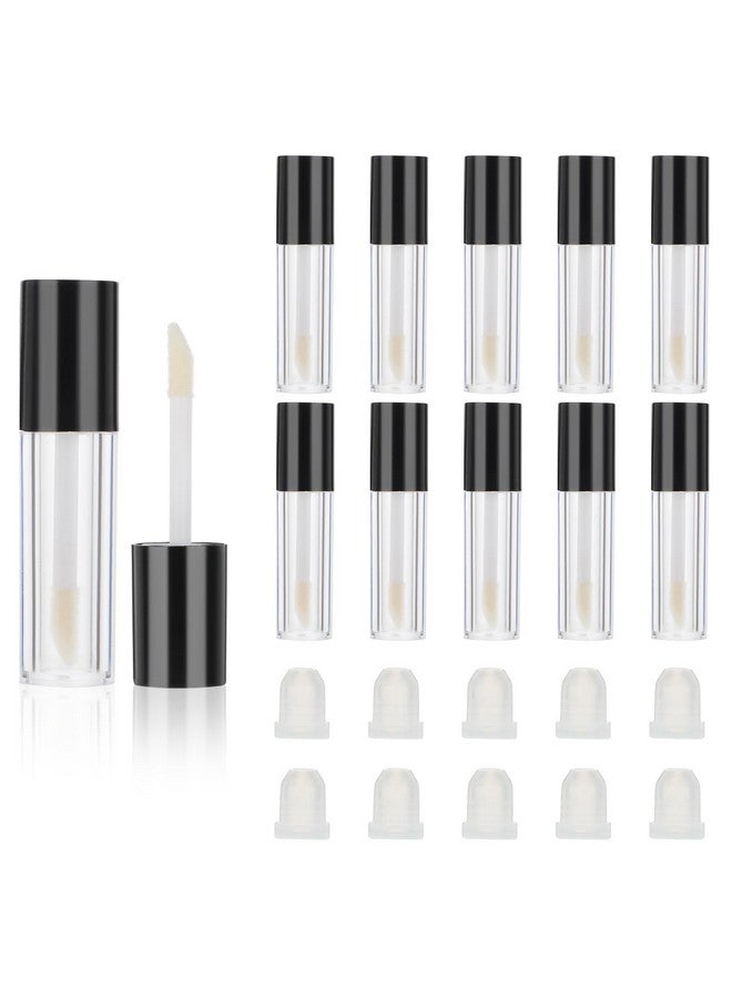 Molain Molain 10pcs Empty Lip Gloss Tubes, 2.5ml Mini Refillable Cosmetic Containers Bottles Lip Balm Bottles for Lipstick Samples, Lip Balms(Black tube cap)  - Image 1