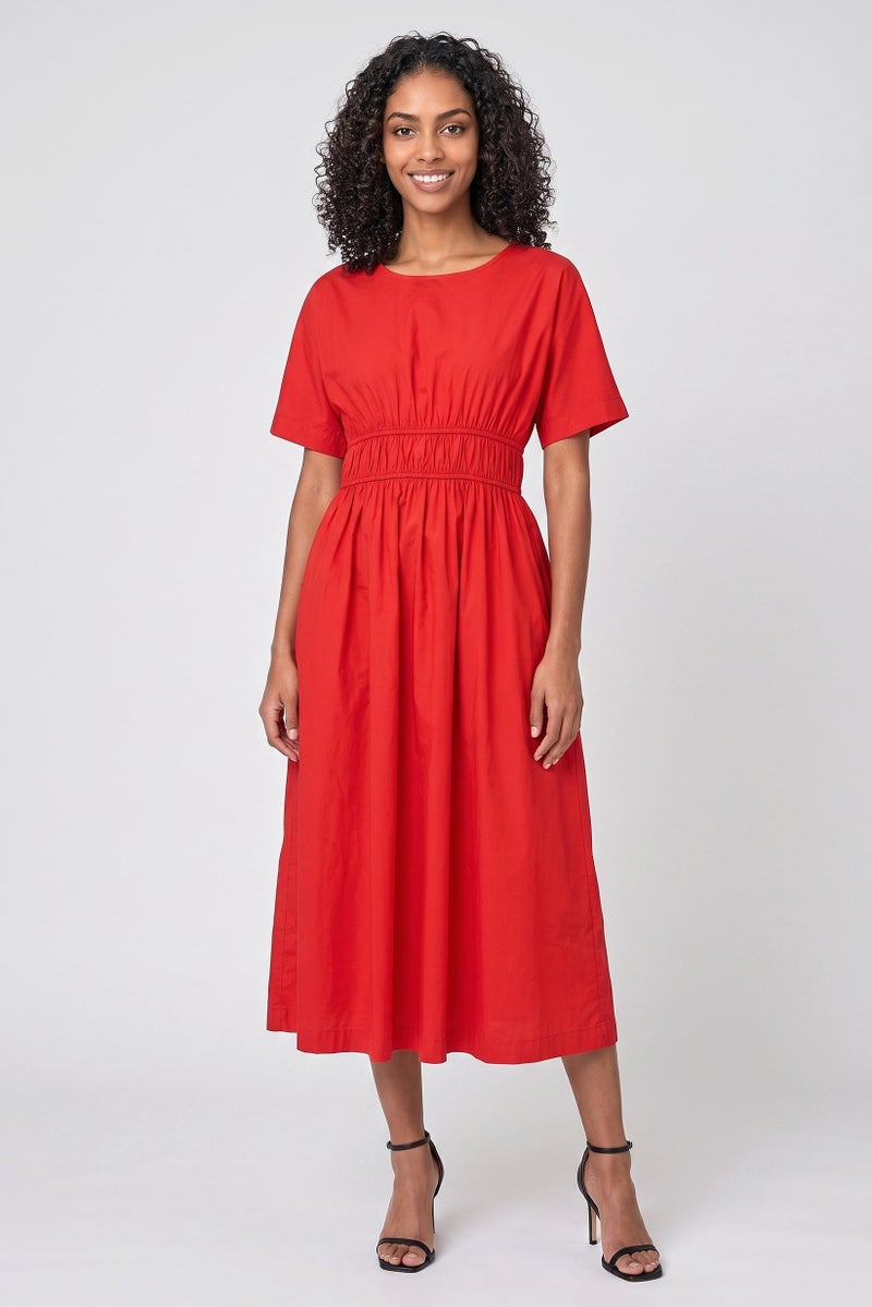 Threadbare Women Solid Maxi Dress, Red - Image 1