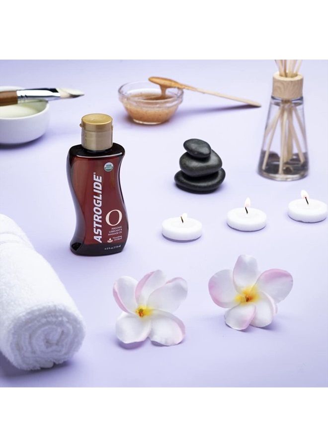 O Organic, Essential Oil Based Personal Lubricant and Massage Oil, 4 oz.