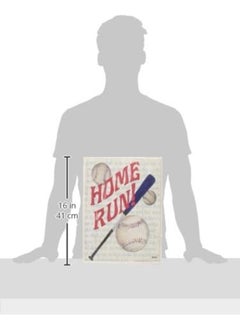 Stupell Industries Stupell Industries The Kids Room by Homerun Baseball Bat Typography Rectangle Wall Plaque  - Image 2