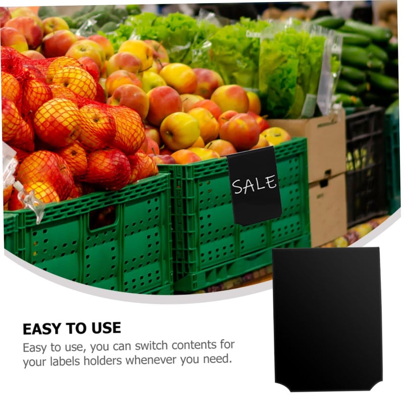 10 Pack Plastic Price Tag Holders for Baskets and Bins Reusable Easy Wipe Pantry Supermarket Organization - Image 4