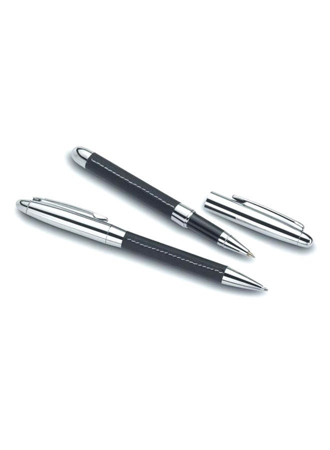 نيبمينينت طقم مكون من قلم بسن كروي وقلم دوار أسود/ فضي - Image 1