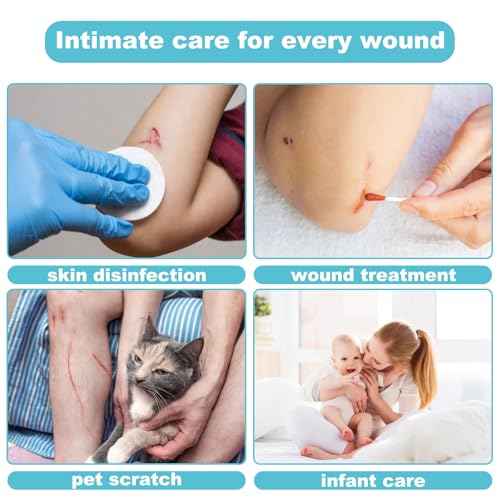 Twoworld Disposable Iodine Swab,Medical Iodine Individually Wrapped,Iodine Swabsticks Iodine Cotton Swabs for Outdoor Medical Supplies,Wound Care and First Aid (Pack of 100) - Image 3