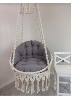 Gray Macrame Swing Cushion Gray Single Modern Modern No Warranty 65X70 Fabric - pzsku/Z7AA802E94061AD202DFCZ/45/_/1732321077/50886615-d358-4790-aaa9-c2ad44f2d11a