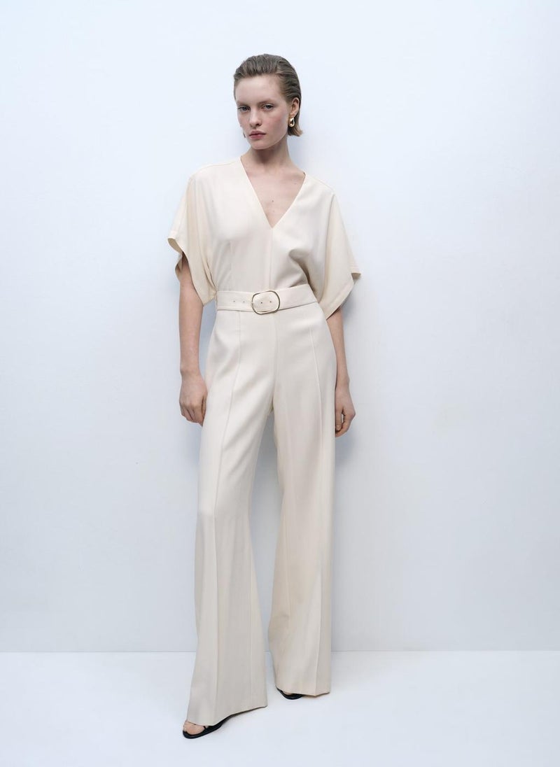 MANGO Long Belt And Buckle Jumpsuit  - Image 1