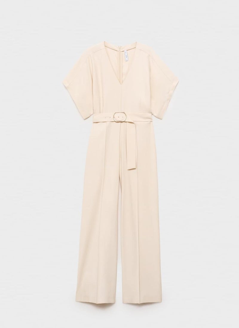 MANGO Long Belt And Buckle Jumpsuit  - Image 5