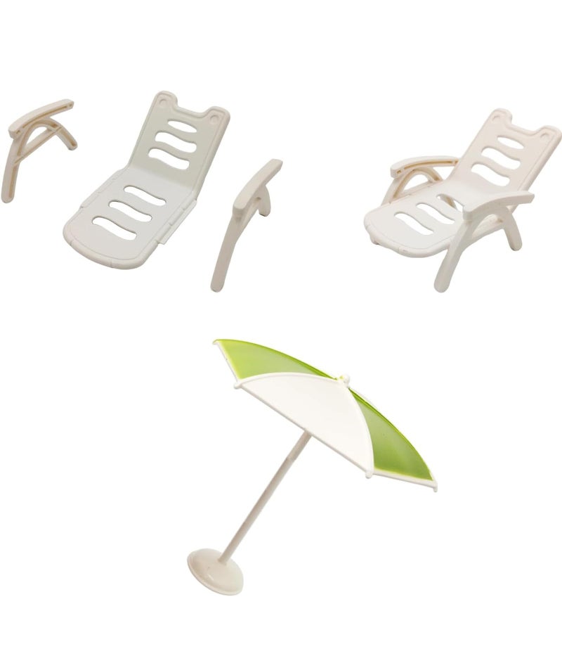 BdelrinQue 5Pcs Doll House Set, Doll House Accessories and Furniture, Miniature Furniture Swimming Pool Suitable for Decorate Dollhouse - Image 4
