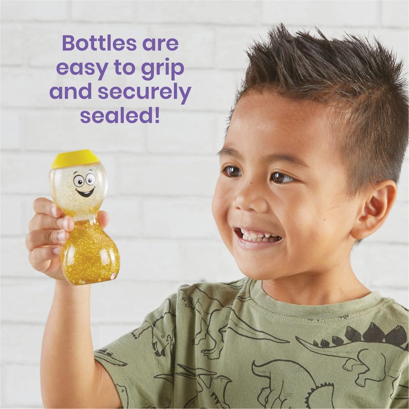 hand2mind hand2mind Express Your Feelings Sensory Bottles- Primary Emotions, Toddler Sensory Toys, Quiet Fidget Toys, Play Therapy Toys, Calm Down Corner Supplies, Calming Corner, Social Emotional Learning - Image 4