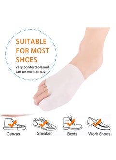 SYOSI Silicone Gel Sock Pads with Breathable, Toe Protectors for Ballet Dance Shoe Toe Pads, Big Toe Protection Cushion for Ball of Foot (2 Pair)  - Image 3