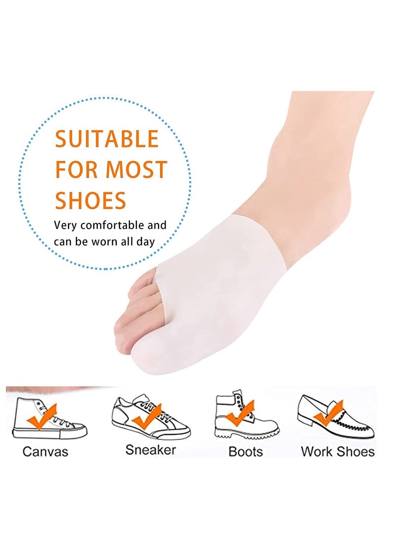 SYOSI Silicone Gel Sock Pads with Breathable, Toe Protectors for Ballet Dance Shoe Toe Pads, Big Toe Protection Cushion for Ball of Foot (2 Pair) - Image 3
