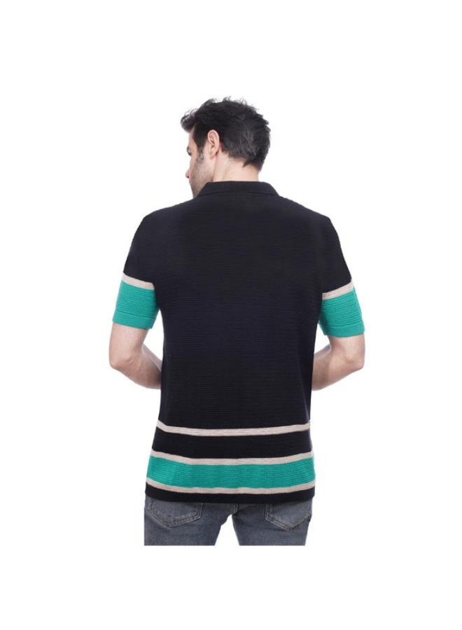 كوب قميص بولو منسوج بأكمام قصيرة - Image 1