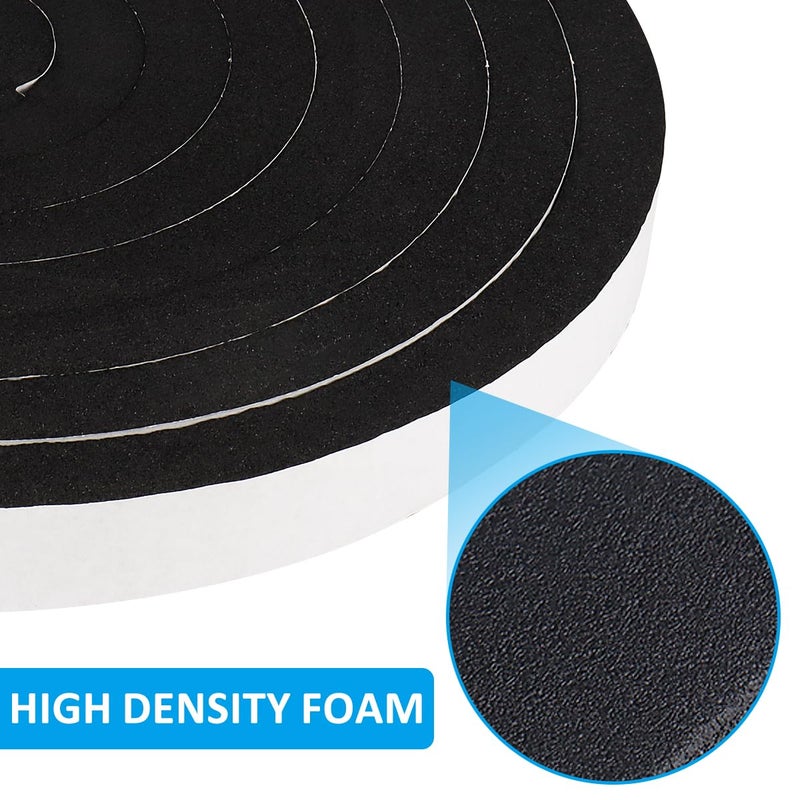 DGSL Foam Insulation Tape, 1/2In x 3/8In x 16.5Ft Weather Stripping Door Seal Strip for Doors and Windows,Sliding Door,Sound Proof Soundproofing Door Seal,Weatherstrip,Air Conditioning Seal Strip - Image 3