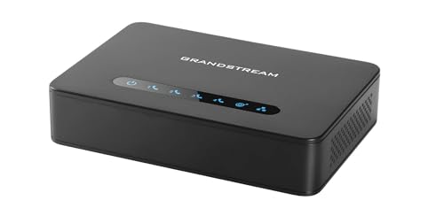 Grandstream GS-HT814 4 Port Ata with 4 Fxs Ports and Gigabit NAT Router Voip Phone and Device, Black - Image 1