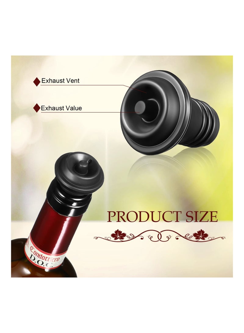SYOSI Wine Stopper, Resealable Wine Pump, Vacuum Stoppers, Vacuum Wine Stopper, Silicone Wine Saver Vacuum Stoppers, Practical Wine Saver Stoppers for Kitchen Supplies Wine Bottle Tools (20PCS) - Image 2