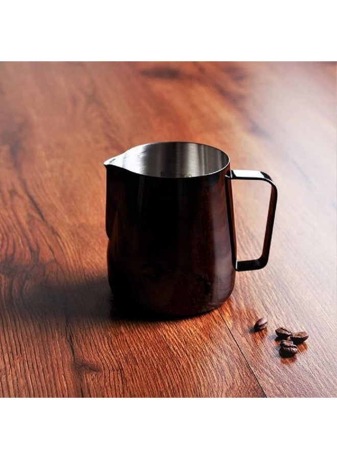 Dynore Stainless Steel Stainless Matte Black/White Milk Jug 600/800 ml of Each- Set of 2 - Image 2