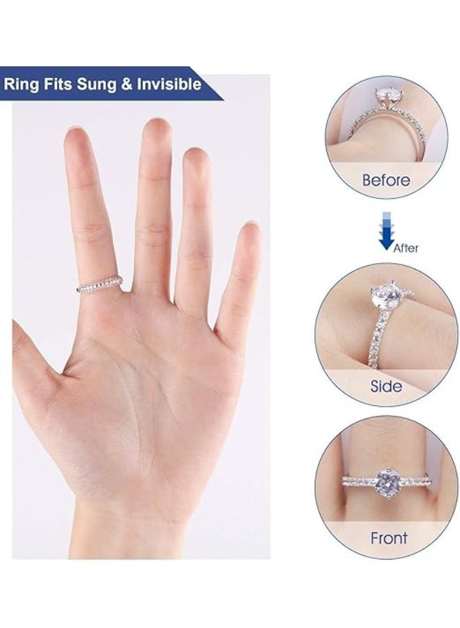 Loose Ring Size Adjuster Set – 4 Pieces with 4 Sizes – Transparent Silicone Anti-Slip Ring Guards for Secure Fit – Adjustable Tools to Resize Oversized Rings Without Permanent Alteration – Comfortable, Invisible, and Safe for Daily Wear – Perfect for Engagement, Wedding, and Everyday Rings for Women and Men - Image 3