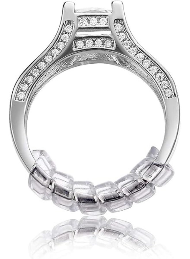 Loose Ring Size Adjuster Set – 4 Pieces with 4 Sizes – Transparent Silicone Anti-Slip Ring Guards for Secure Fit – Adjustable Tools to Resize Oversized Rings Without Permanent Alteration – Comfortable, Invisible, and Safe for Daily Wear – Perfect for Engagement, Wedding, and Everyday Rings for Women and Men - Image 2