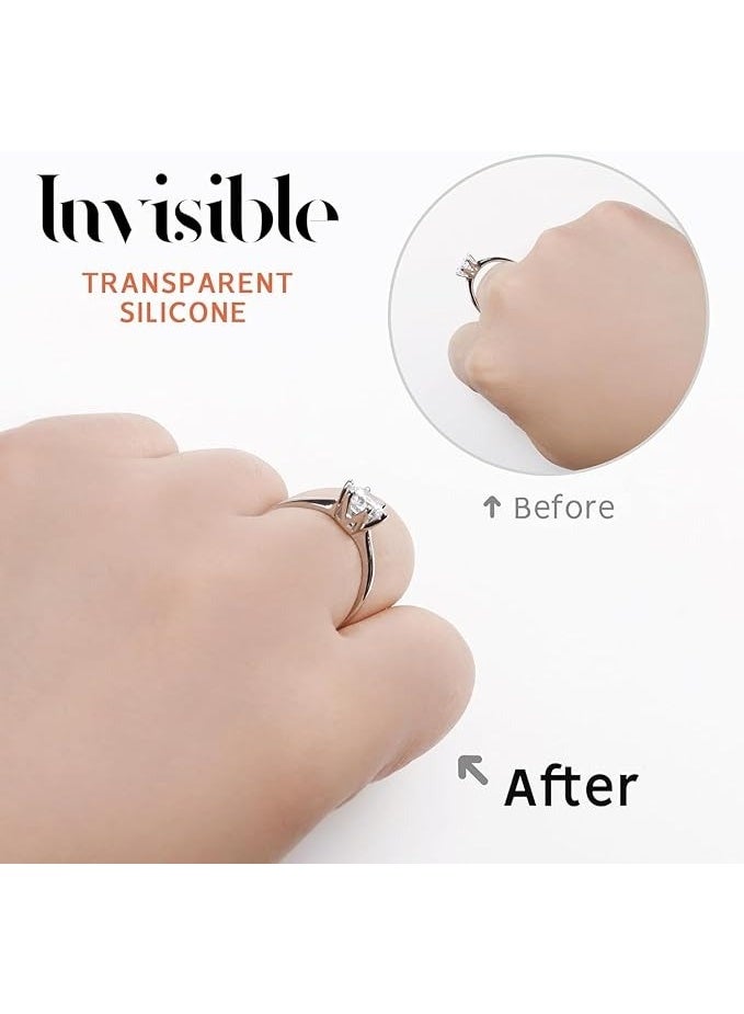 Loose Ring Size Adjuster Set – 4 Pieces with 4 Sizes – Transparent Silicone Anti-Slip Ring Guards for Secure Fit – Adjustable Tools to Resize Oversized Rings Without Permanent Alteration – Comfortable, Invisible, and Safe for Daily Wear – Perfect for Engagement, Wedding, and Everyday Rings for Women and Men - Image 5
