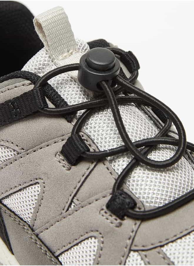 JUNIORS - Boys Panelled Slip-On Sneakers with Drawstring Detail - Image 1