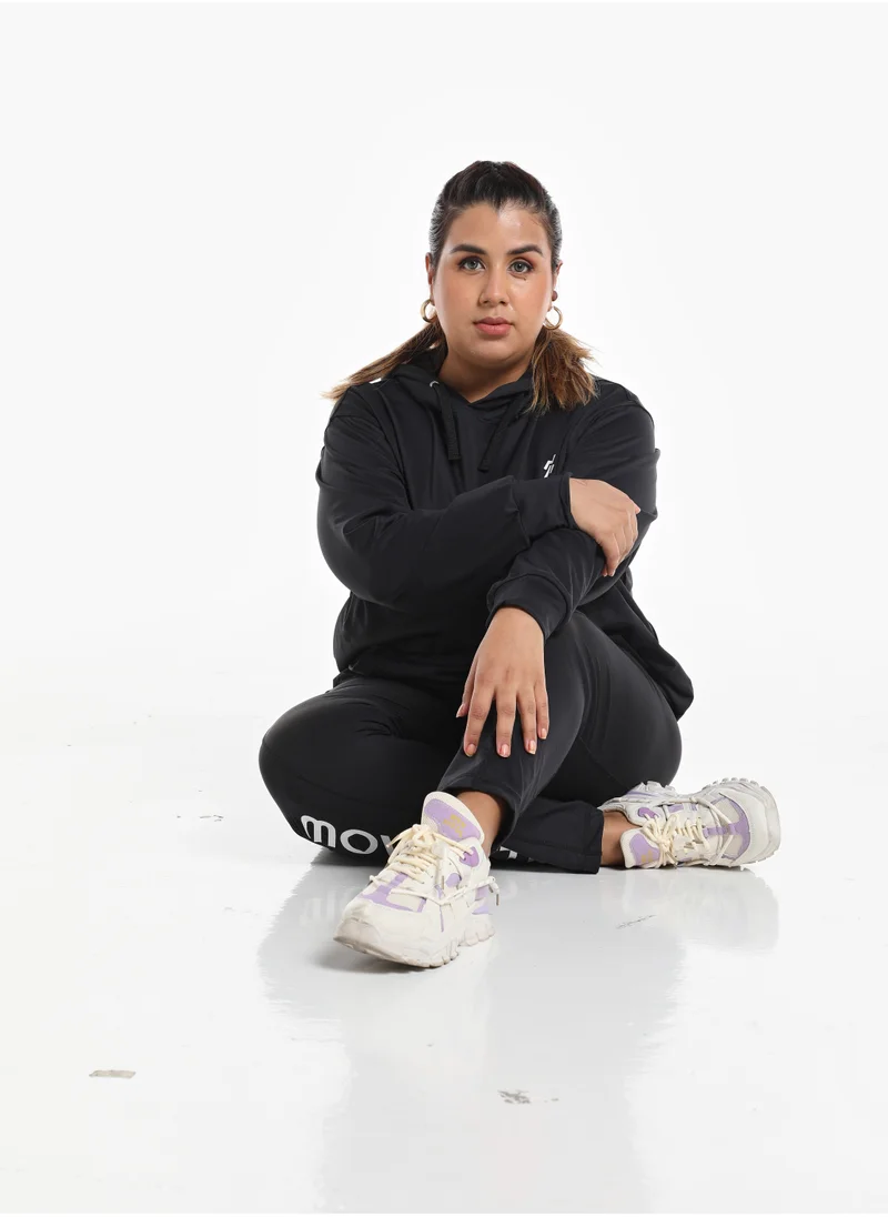 Moveletix Plus Size Hoodie Activewear with Thumbhole Gym