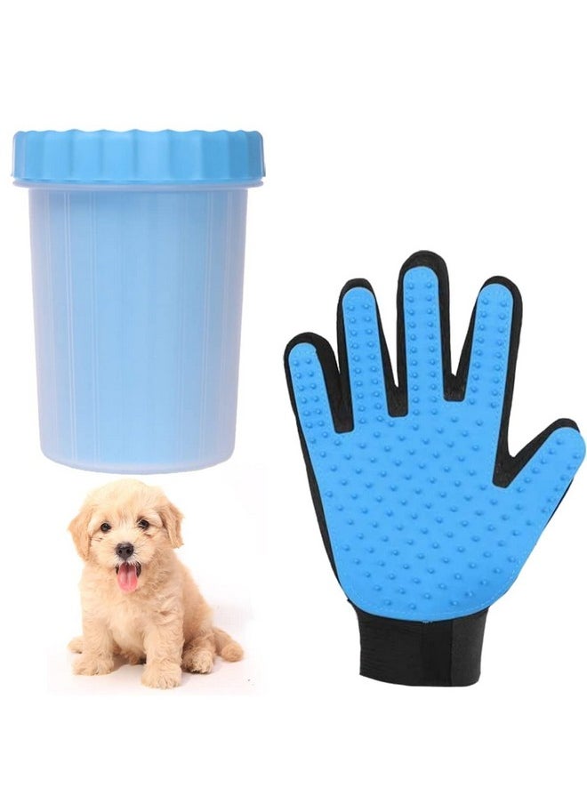 Sage Square Dog Grooming Foot/Paw Cleaner, Dog Paw Washer Cup,2 In 1 Portable Silicone Cleaning Brush For Dogs Grooming With Muddy Paw, Dog Cleaner For Small Medium Dogs  - Image 1