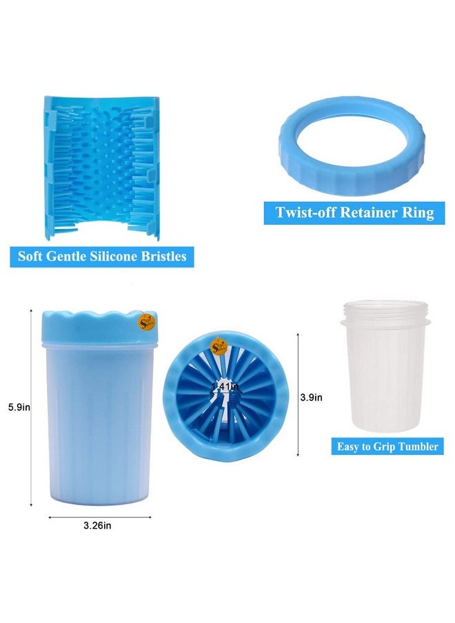 Sage Square Dog Grooming Foot/Paw Cleaner, Dog Paw Washer Cup,2 In 1 Portable Silicone Cleaning Brush For Dogs Grooming With Muddy Paw, Dog Cleaner For Small Medium Dogs  - Image 3