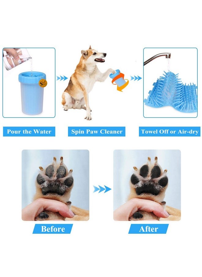 Sage Square Dog Grooming Foot/Paw Cleaner, Dog Paw Washer Cup,2 In 1 Portable Silicone Cleaning Brush For Dogs Grooming With Muddy Paw, Dog Cleaner For Small Medium Dogs  - Image 4