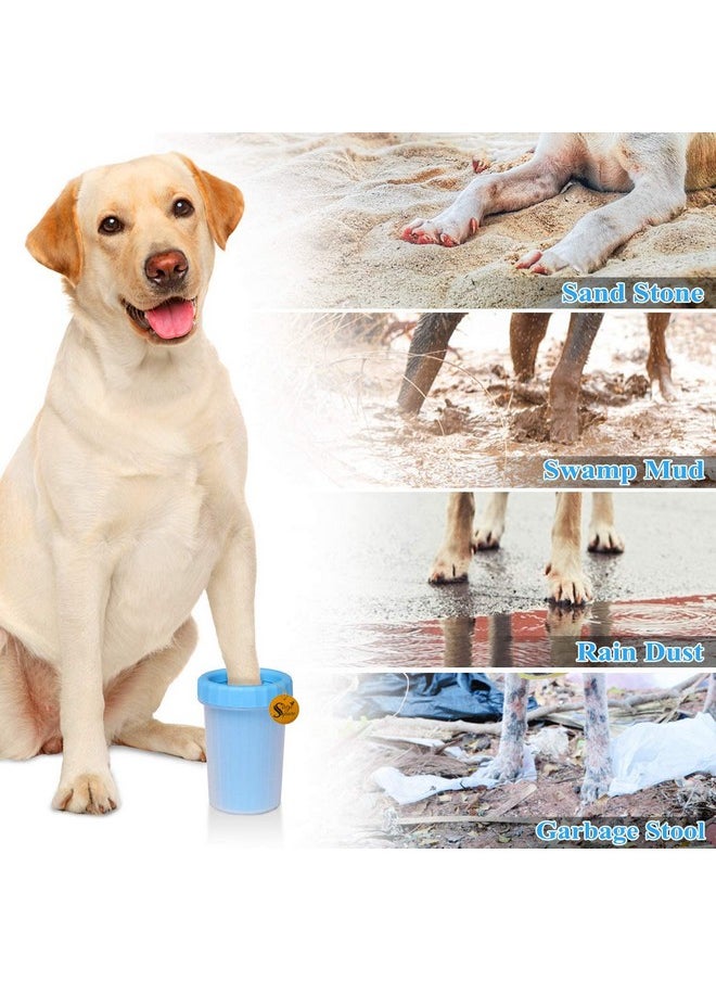 Sage Square Dog Grooming Foot/Paw Cleaner, Dog Paw Washer Cup,2 In 1 Portable Silicone Cleaning Brush For Dogs Grooming With Muddy Paw, Dog Cleaner For Small Medium Dogs  - Image 5