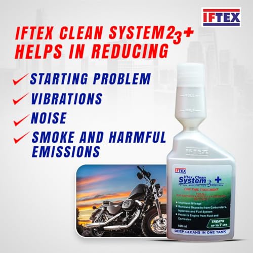 IFTEX System 2/3+ e20 One Time Treatment Petrol Additive for All Petrol Bike and Scooter BS4 and BS6, Petrol Fuel System and Injector Cleaner for Cleaning deposits and Mileage Improvement (100 ml) - Image 5